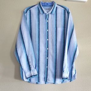 Men's Blue Striped Shirt